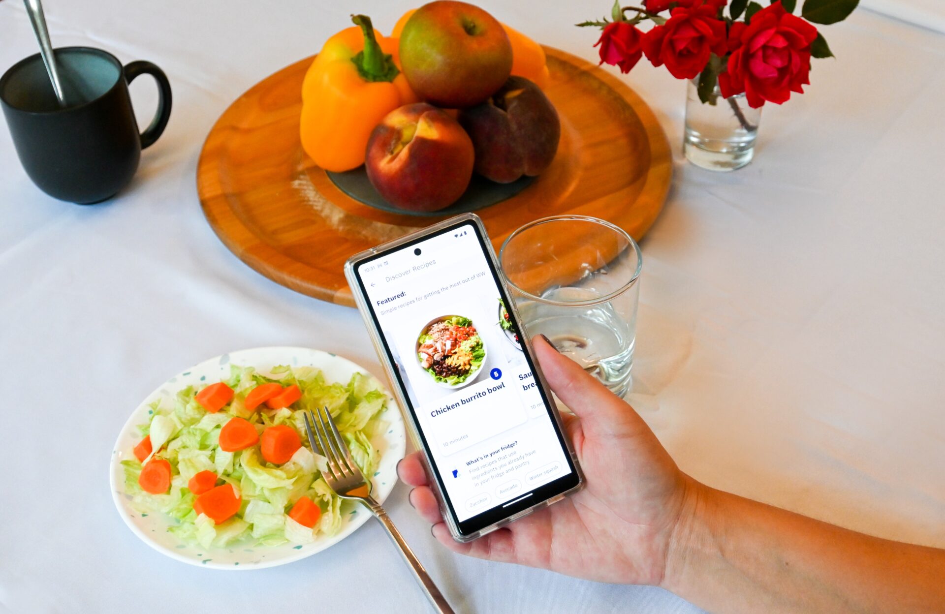 Person tracking food intake with the WW app