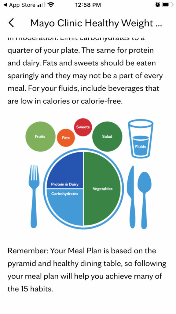 Mayo Clinic Diet app