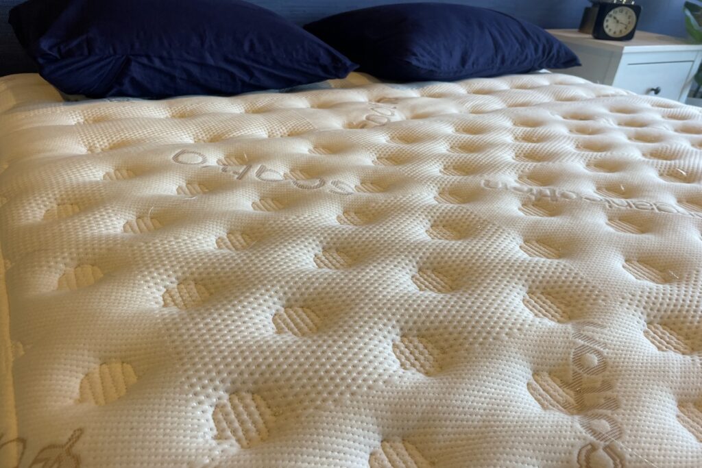 An up-close image of the Saatva quilted cover