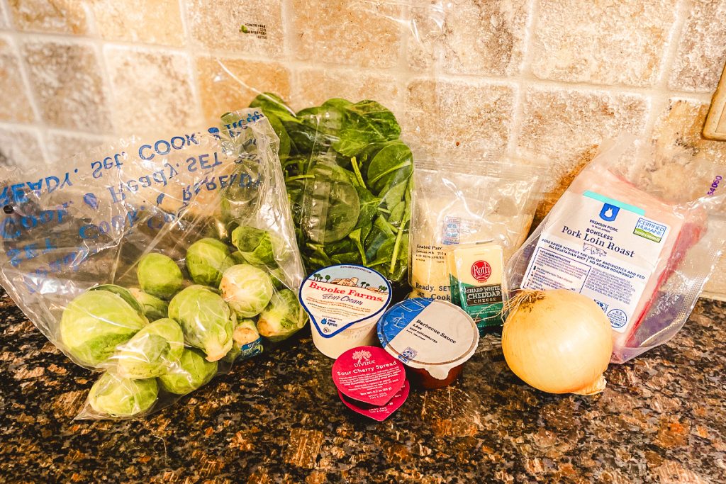 Ingredients included with Blue Apron meal delivery service.