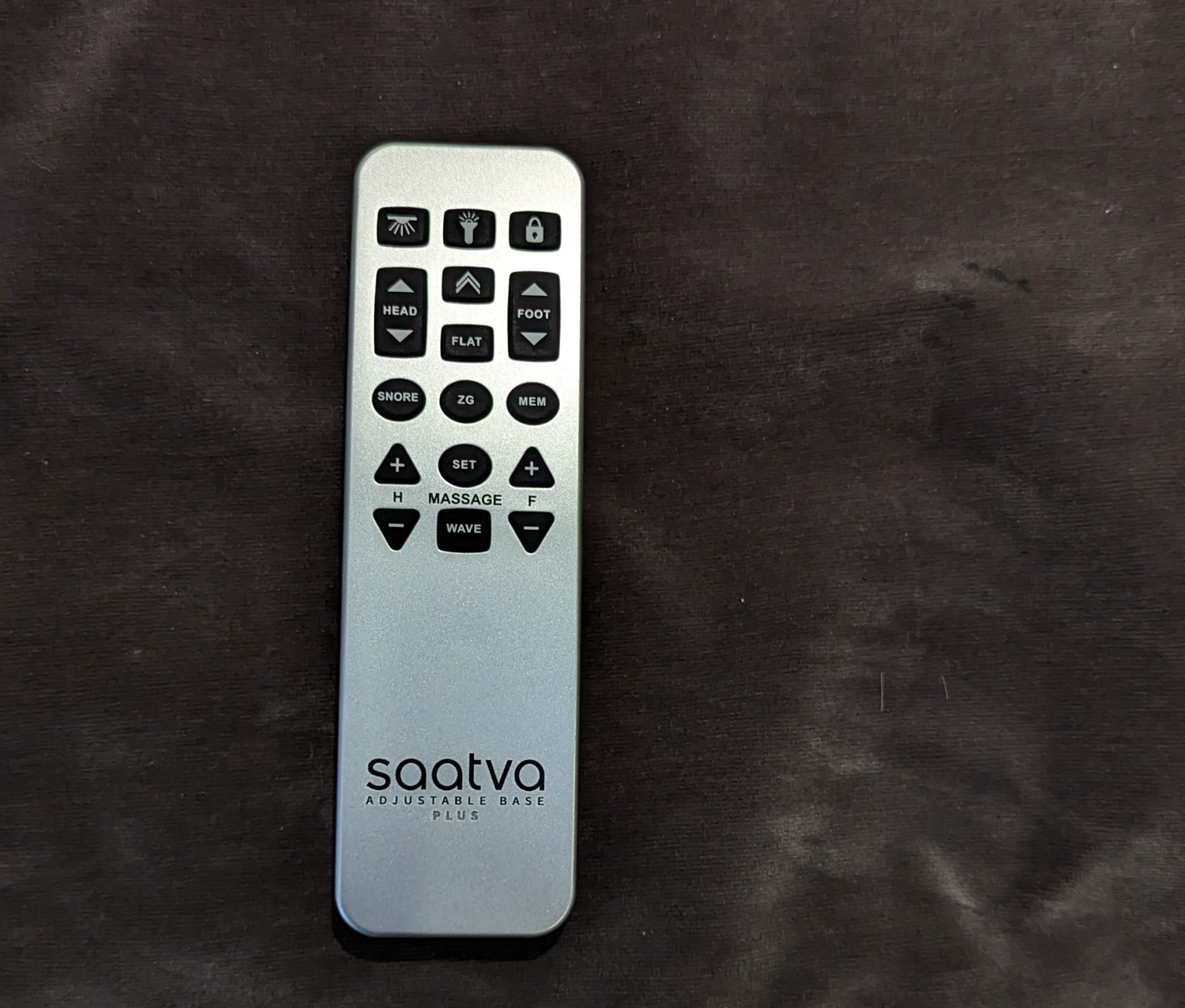 The Saatva Adjustable Base Plus remote. 